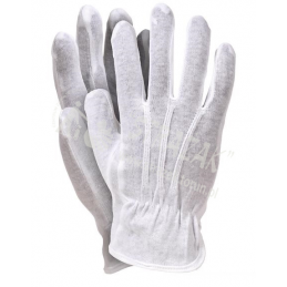 Rękawice bawełniane białe z...