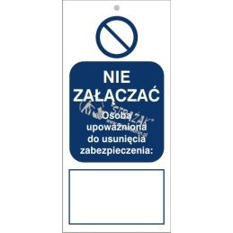 TABLICZKA nie załączać