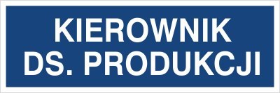 KIEROWNIK DS. PRODUKCJI