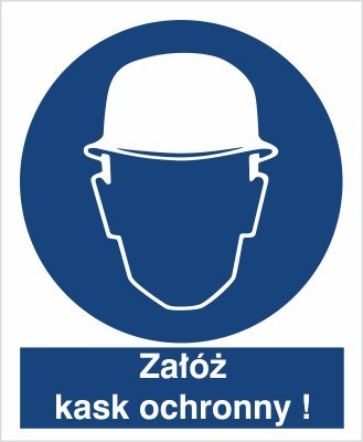 NAKAZ STOSOWANIA OCHRONY GŁOWY