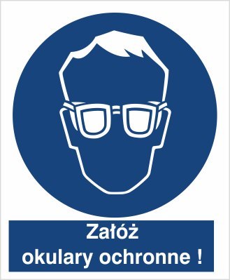 NAKAZ STOSOWANIA OCHRONY OCZU