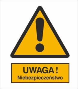 OGÓLNY ZNAK OSTRZEGAWCZY (OSTRZEŻENIE, RYZYKO NIEBEZPIECZEŃSTWA)