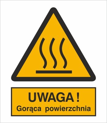 OSTRZEŻENIE PRZED GORĄCĄ POWIERZCHNIĄ
