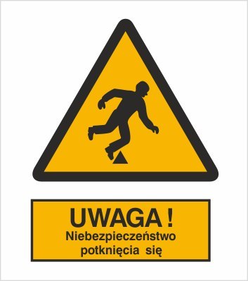 OSTRZEŻENIE PRZED NIEBEZPIECZEŃSTWEM POTKNIĘCIA
