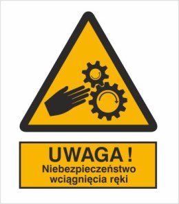 OSTRZEŻENIE PRZED NIEBEZPIECZEŃSTWEM WCIĄGNIĘCIA RĘKI