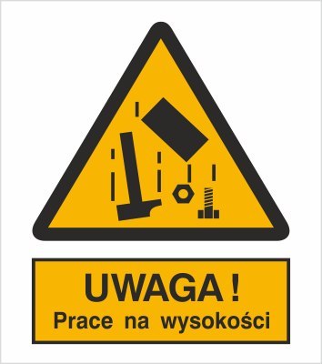 OSTRZEŻENIE PRZED PRACAMI NA WYSOKOŚCI