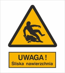 OSTRZEŻENIE PRZED ŚLISKĄ NAWIERZCHNIĄ