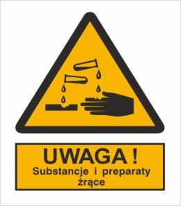 OSTRZEŻENIE PRZED SUBSTANCJAMI I PREPARATAMI ŻRĄCYMI