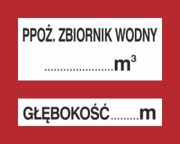 PPOŻ. ZBIORNIK WODNY ... 3 GŁĘBOKOŚĆ ... M