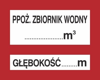 PPOŻ. ZBIORNIK WODNY ... 3 GŁĘBOKOŚĆ ... M