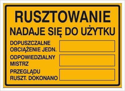RUSZTOWANIE NADAJE SIĘ DO UŻYTKU