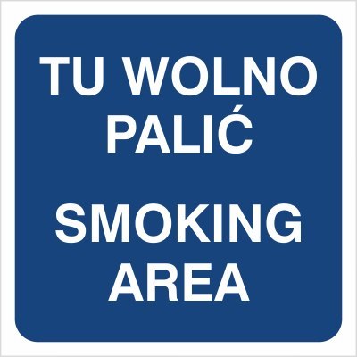 TU WOLNO PALIĆ SMOKING AREA
