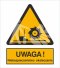 UWAGA! NIEBEZPIECZEŃSTWO OKALECZENIA - płyta sztywna