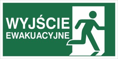 WYJŚCIE EWAKUACYJNE W PRAWO