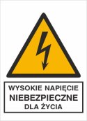 WYSOKIE NAPIĘCIE NIEBEZPIECZNE DLA ŻYCIA