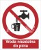 ZAKAZ PICIA WODY - płyta sztywna