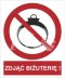 ZAKAZ WCHODZENIA Z BIŻUTERIĄ - płyta sztywna