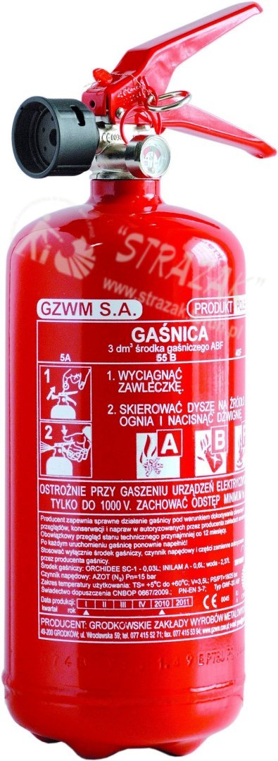 Gaśnica pianowa gastronomiczna GWF-3x ABF