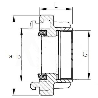 Nasada 52 GW 2 1/2" gwint wewnętrzny Nasada 52 GW 2 1/2" gwint wewnętrzny