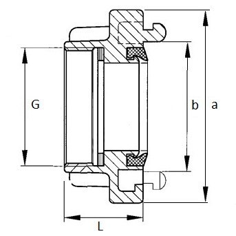 Nasada ABS 75 GZ M80x2 gwint zewnętrzny Nasada ABS 75 GZ M80x2 gwint zewnętrzny