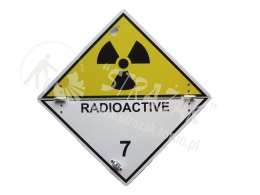 Tablica łamana 250x250 NO-ADR/WŁ 7 RADIOACTIVE