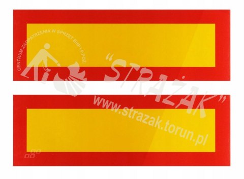 Tablica wyróżniająca 565x200mm przyczepa lub naczepa (2sztuki)