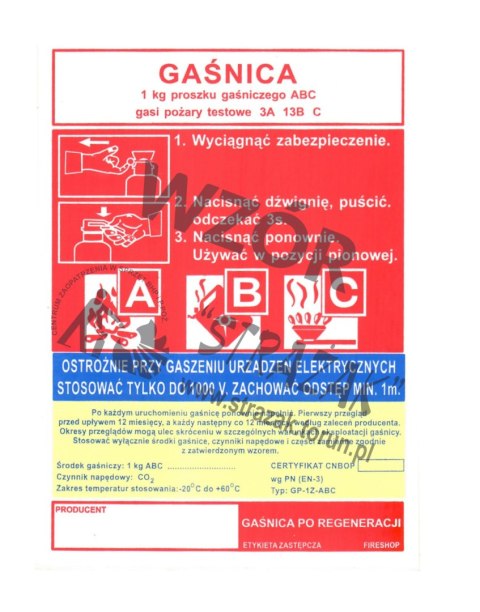 Etykieta GP-9x ABC uniwersalna kolorowa