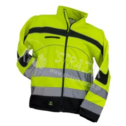 Kurtka softshell ostrzegawczy żółty