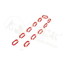 Łańcuch plastikowy biało-czerwony