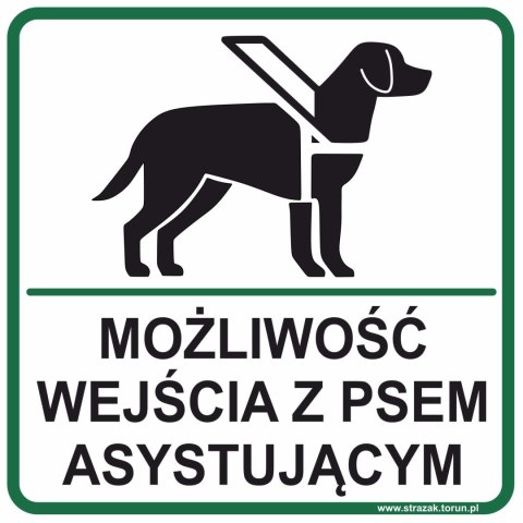 MOŻLIWOŚĆ WEJŚCIA Z PSEM ASYSTUJĄCYM