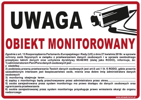 OBIEKT MONITOROWANY (RODO)
