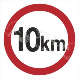 OGRANICZENIE PRĘDKOŚCI DO 10KM