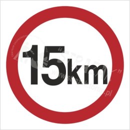 OGRANICZENIE PRĘDKOŚCI DO 15KM