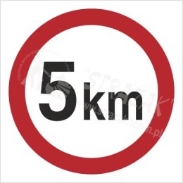 OGRANICZENIE PRĘDKOŚCI DO 5KM