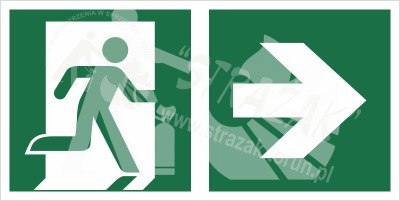 Piktogram na lampę ewakuacyjną Piktogram na lampę ewakuacyjną