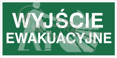 Piktogram na lampę ewakuacyjną Piktogram na lampę ewakuacyjną