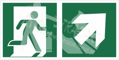 Piktogram na lampę ewakuacyjną Piktogram na lampę ewakuacyjną