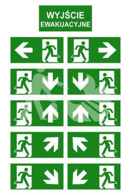Piktogram na lampę ewakuacyjną