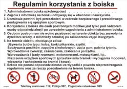 Regulamin korzystania z boiska