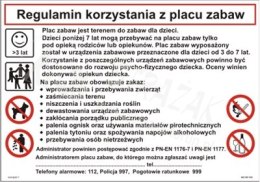 Regulamin korzystania z placu zabaw