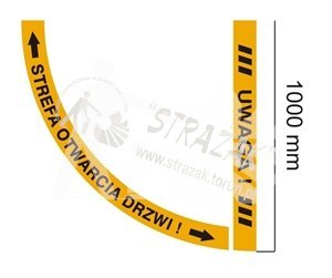 STREFA OTWARCIA DRZWI dwuczęściowa 100 cm