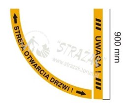 STREFA OTWARCIA DRZWI dwuczęściowa 90 cm