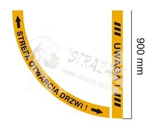 STREFA OTWARCIA DRZWI dwuczęściowa 90 cm