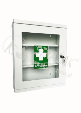 Apteczka metalowa z szybką na klucz patent