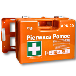 Apteczka walizkowa pomarańczowa bardzo duża APK-20 DIN13169 SUPER PLUS / K20 2xDIN13157+ /