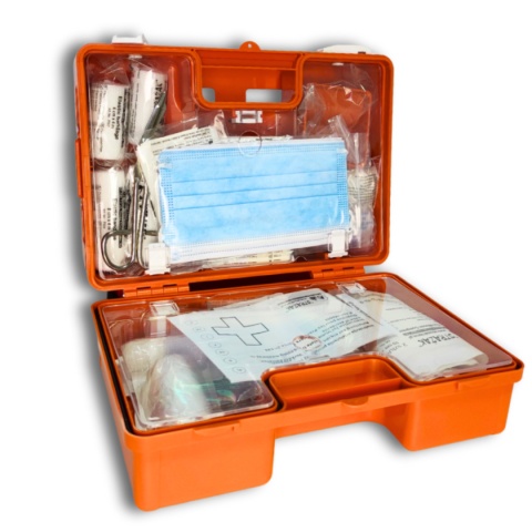 Apteczka walizkowa pomarańczowa duża APK-18 DIN13169 SUPER PLUS / K18 2xDIN13157+ / Apteczka walizkowa pomarańczowa duża APK-18 DIN13169 SUPER PLUS / K18 2xDIN13157+ /