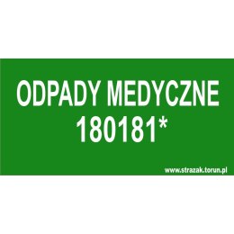 ODPADY MEDYCZNE 180181*