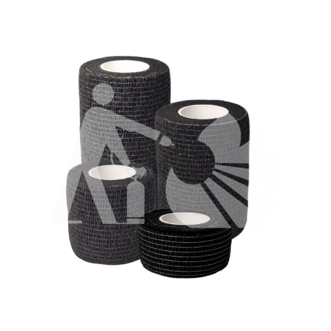 Opaska bandaż kohezyjny coban samoprzylepny 7,5cm x 4,5m - czarny Opaska bandaż kohezyjny coban samoprzylepny 7,5cm x 4,5m - czarny
