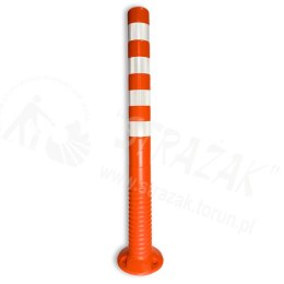 Słupek T-Flex, czerwony z odblaskiem h-100cm