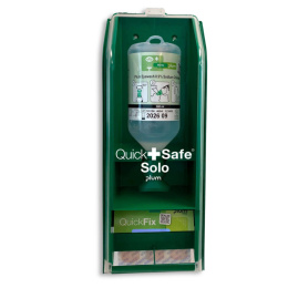Zamykana stacja do płukania oczu Plum QuickSafe Solo Eye Wash 500ml + Quick Fix Detectable